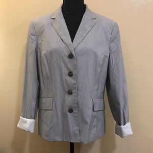 •TALBOTS• Pinstriped Blazer & Double Waist Pockets
